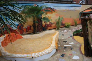 sand pits and murals